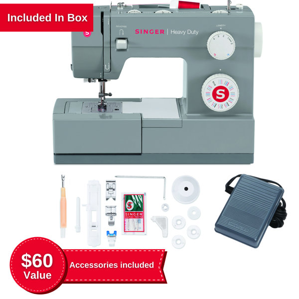 SINGER MX60 Sewing Machine With Accessory Kit & Foot Pedal & Reviews